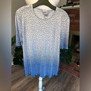🛍️ Bon Worth while & blue comfy top size large